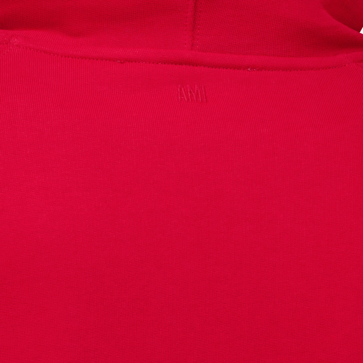 Felpa rossa con cappuccio e ricamo