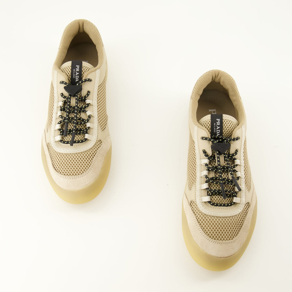 Sneakers beige in mesh