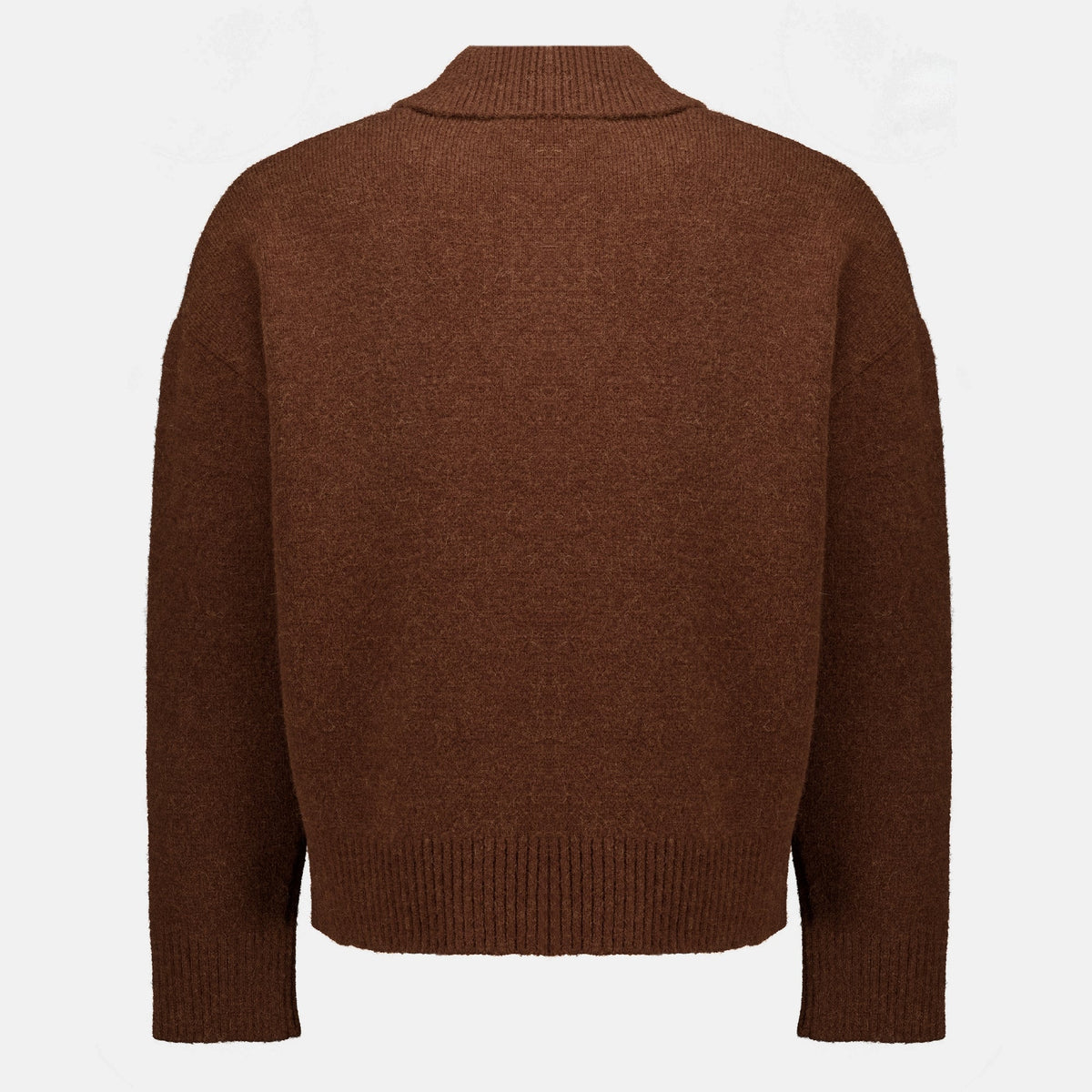 Pull en laine et alpaga marron