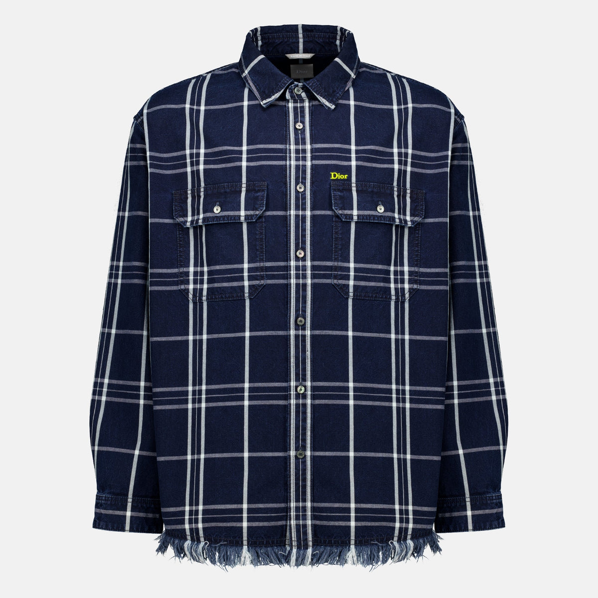 Camisa de Cuadros Azul Sobredimensionada