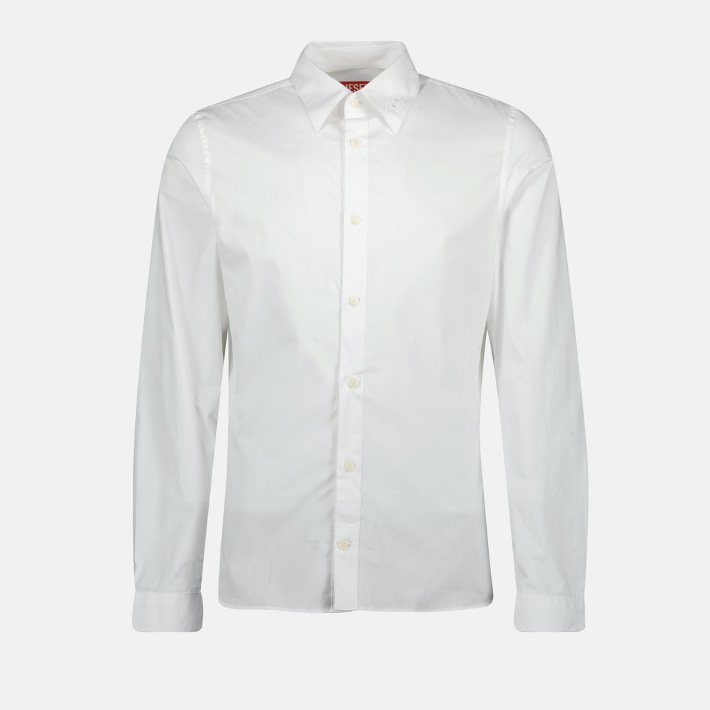 Classic Shirt, White Shirt, Diesel S-Fitty-A, Cotton Shirt, Men's Wear