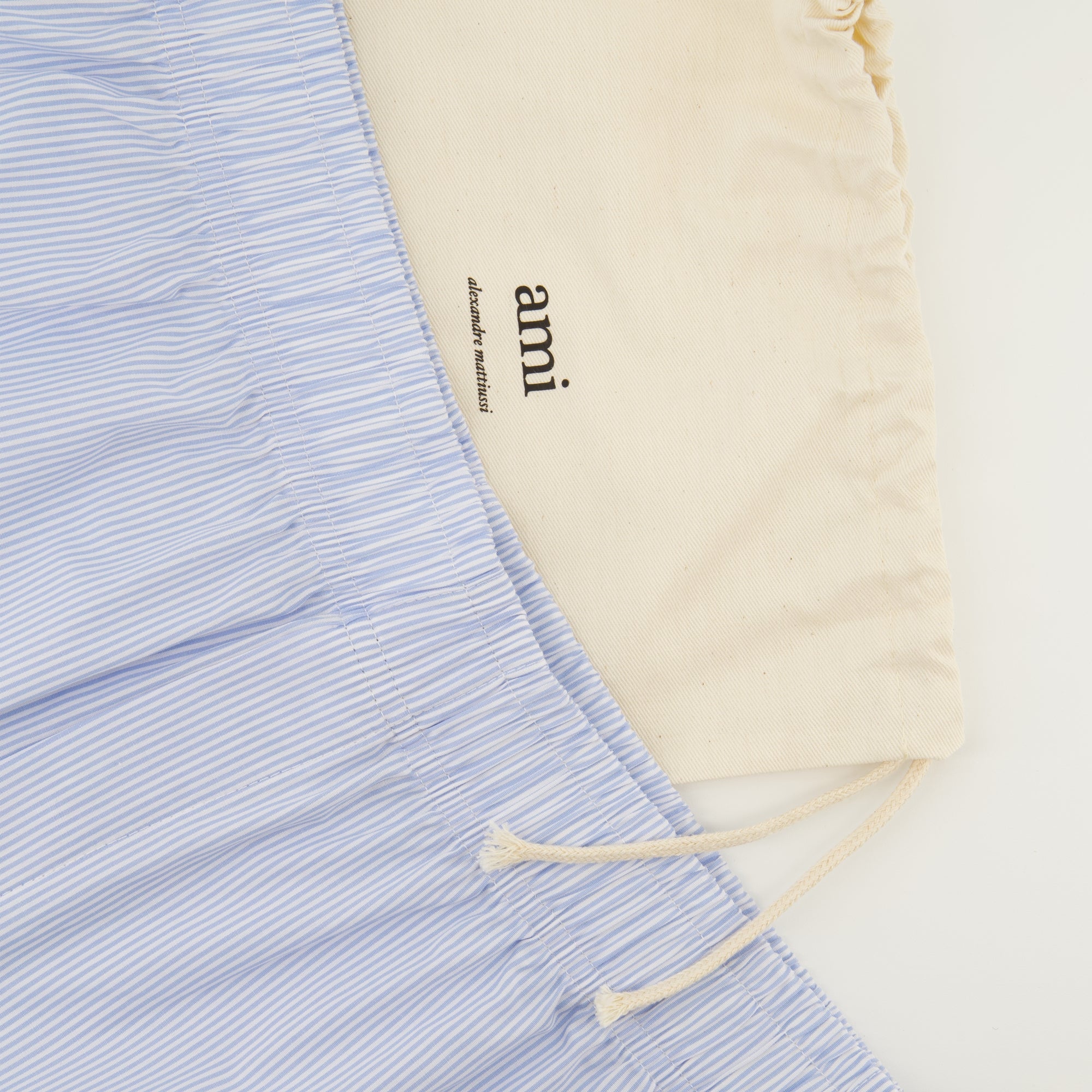 striped trousers, elasticated waist, cotton trousers, Ami de Coeur, casual wear