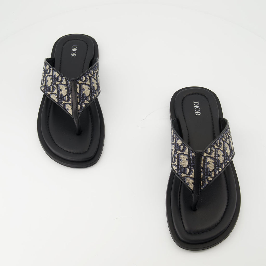Dior Alias sandals, slip-on sandals, Dior Oblique pattern, men’s footwear, summer sandals