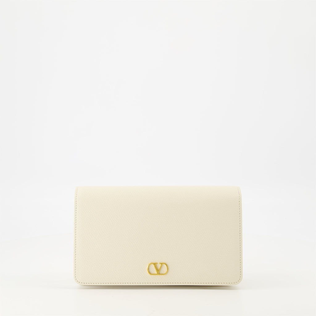 VLogo pouch, grainy leather pouch, Valentino Garavani, designer accessories, stylish pouch
