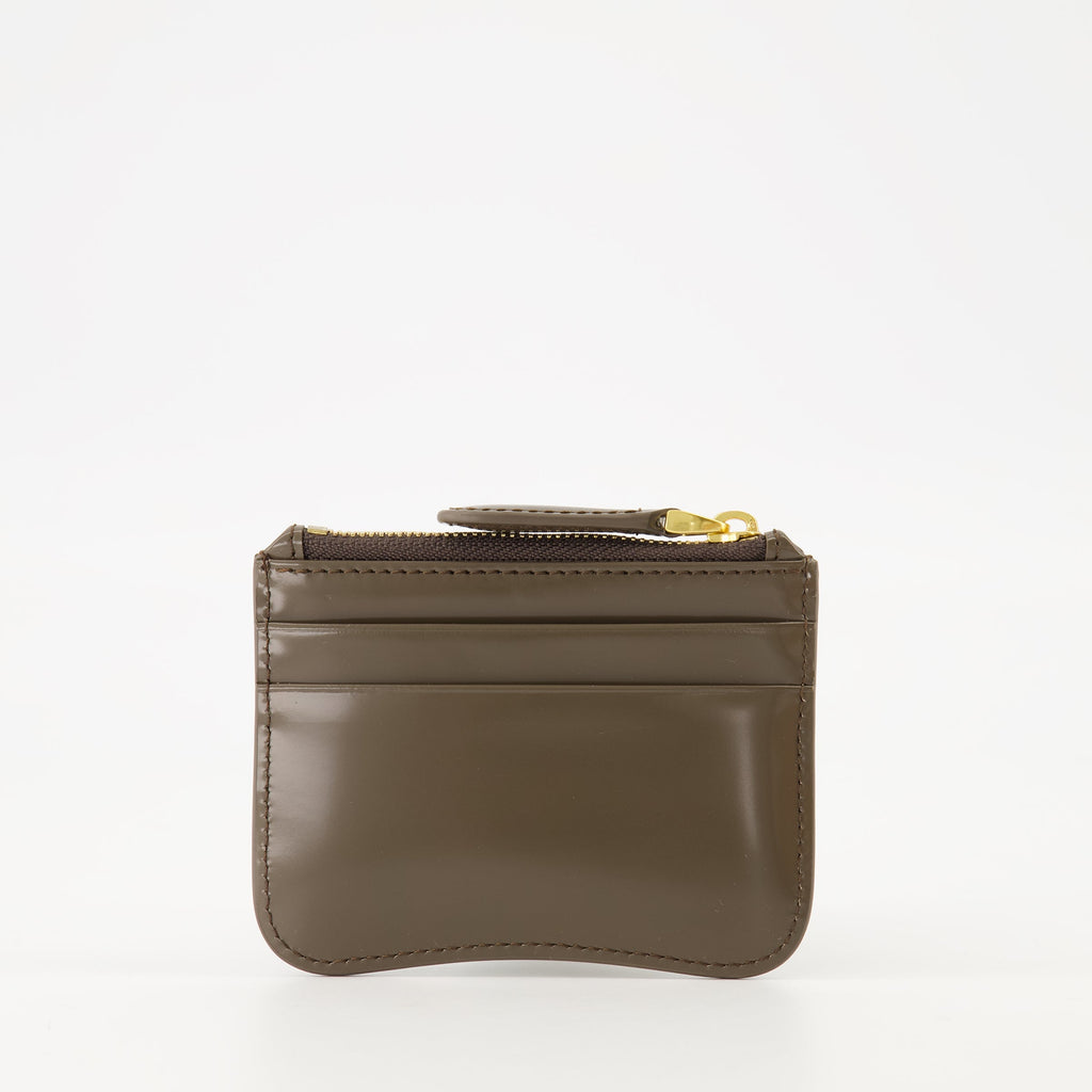 Ami Paris card holder, leather card holder, unisex accessories, square card holder, luxury accessories