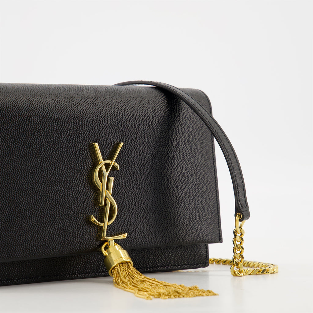 Kate Chain Bag, Black Leather Bag, Women's Accessories, Designer Handbag, Saint Laurent Style