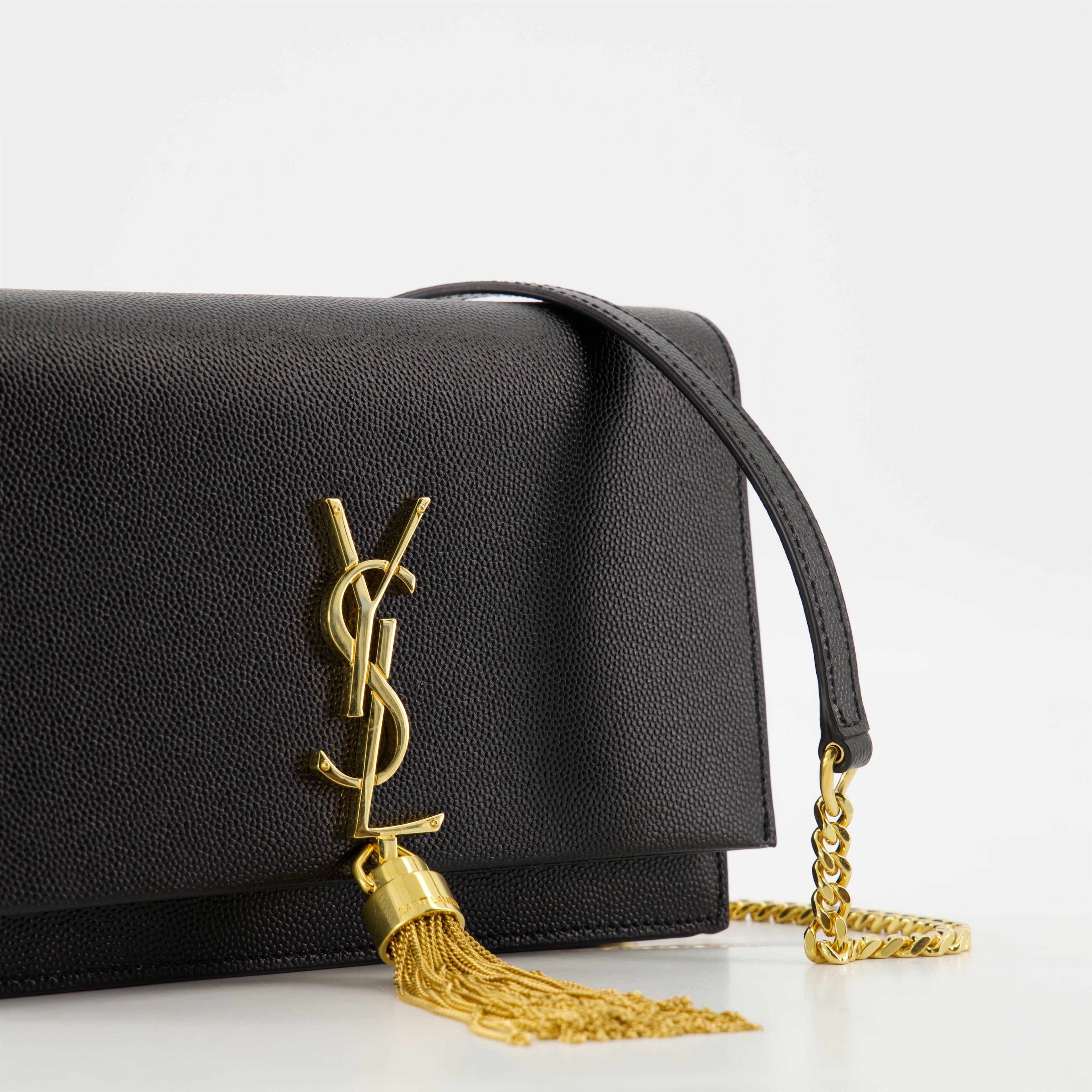 Kate Chain Bag, Black Leather Bag, Women's Accessories, Designer Handbag, Saint Laurent Style