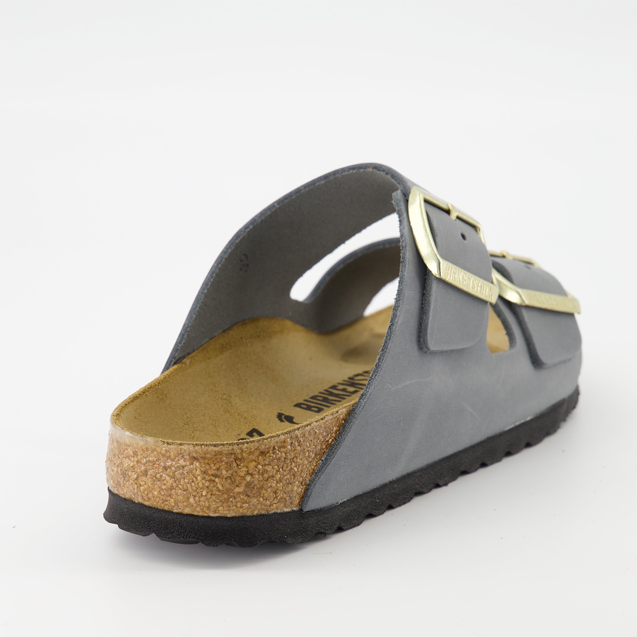 Birkenstock Arizona sandals, grey sandals, oiled leather footwear, adjustable sandals, comfortable summer shoes