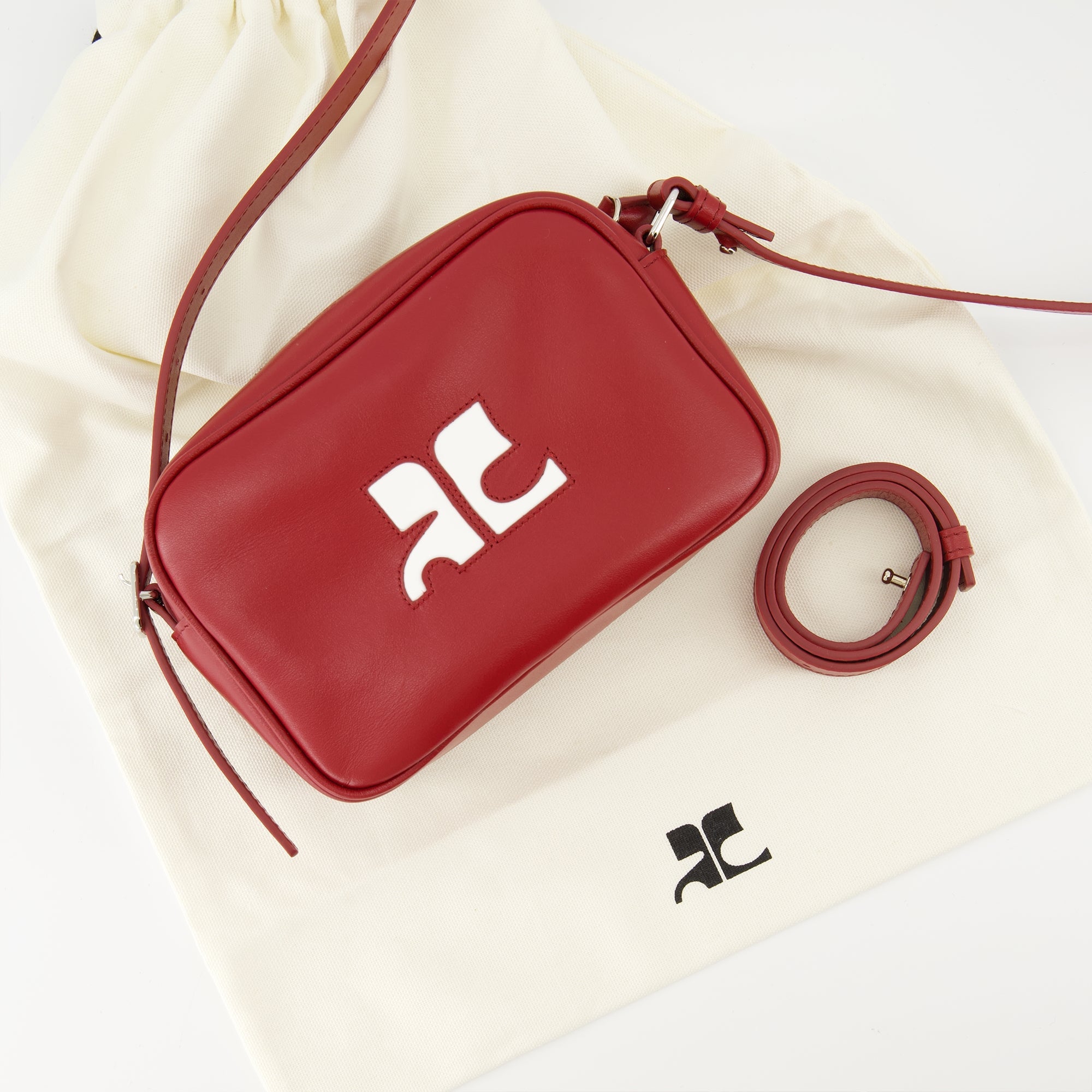 sac camera redition rouge courreges women 15324196602236
