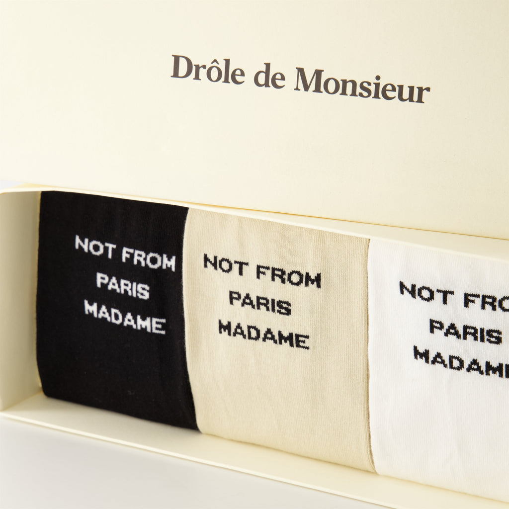 slogan socks, Drole De Monsieur, cotton socks, stylish socks, men's fashion accessories