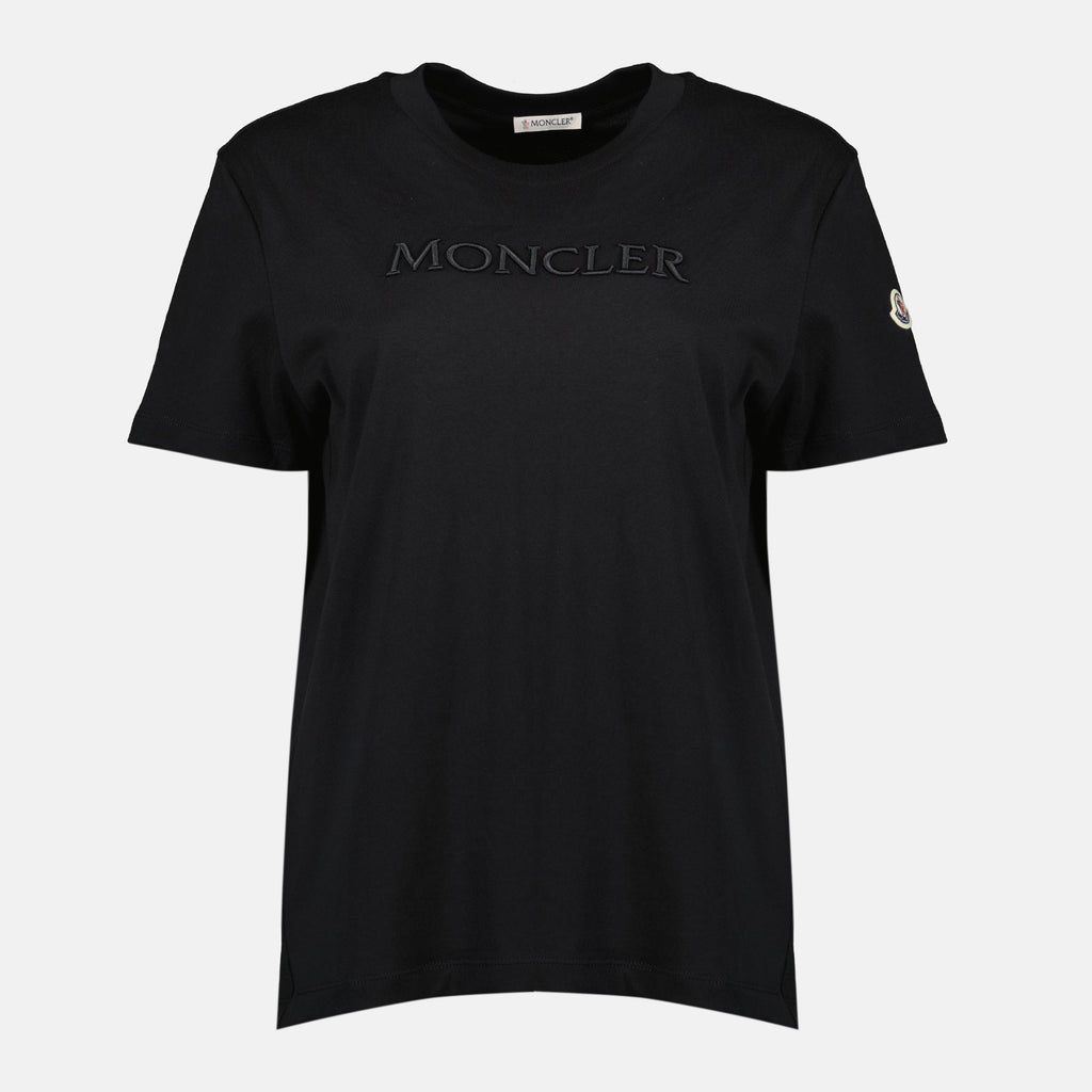 여성을 위한 몽클레르의 자수 로고 T셔츠 이미지 - 시즌 2026 봄-여름 - 앞면 보기