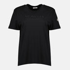 Image of Embroidered Logo T-Shirt by Moncler for Women - Season Spring-Summer 2026 - Front View