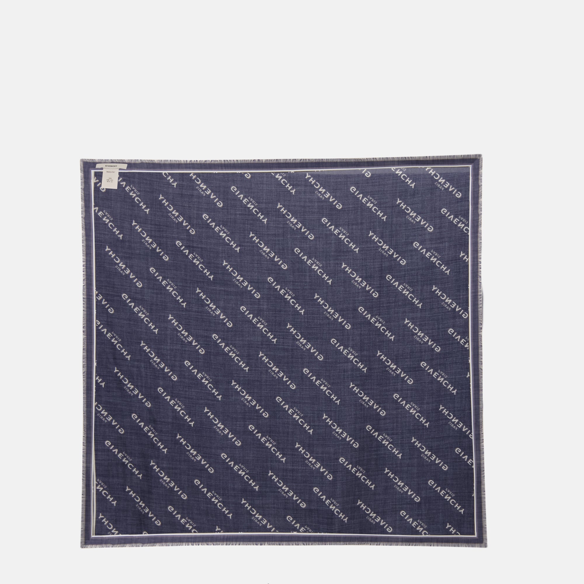 Givenchy shawl, shadow blue accessory, wool silk shawl, monogram shawl, luxury accessories