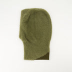 Khaki green wool cagoule, MM6 Autumn-Winter 2024, bicolored cagoule, luxury winter accessories, stylish wool cagoule