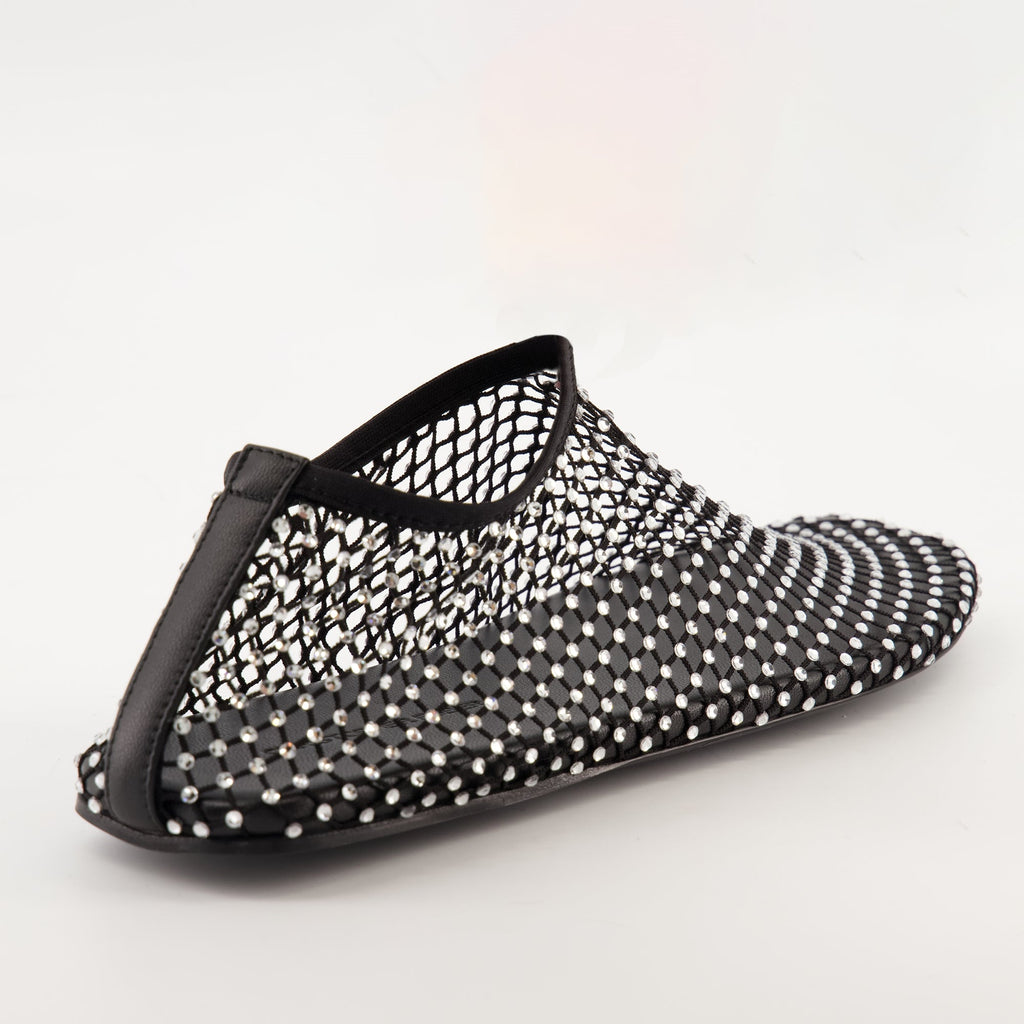 Christopher Esber flats, Minette Flat, elegant footwear, hand-applied crystals, luxury flats