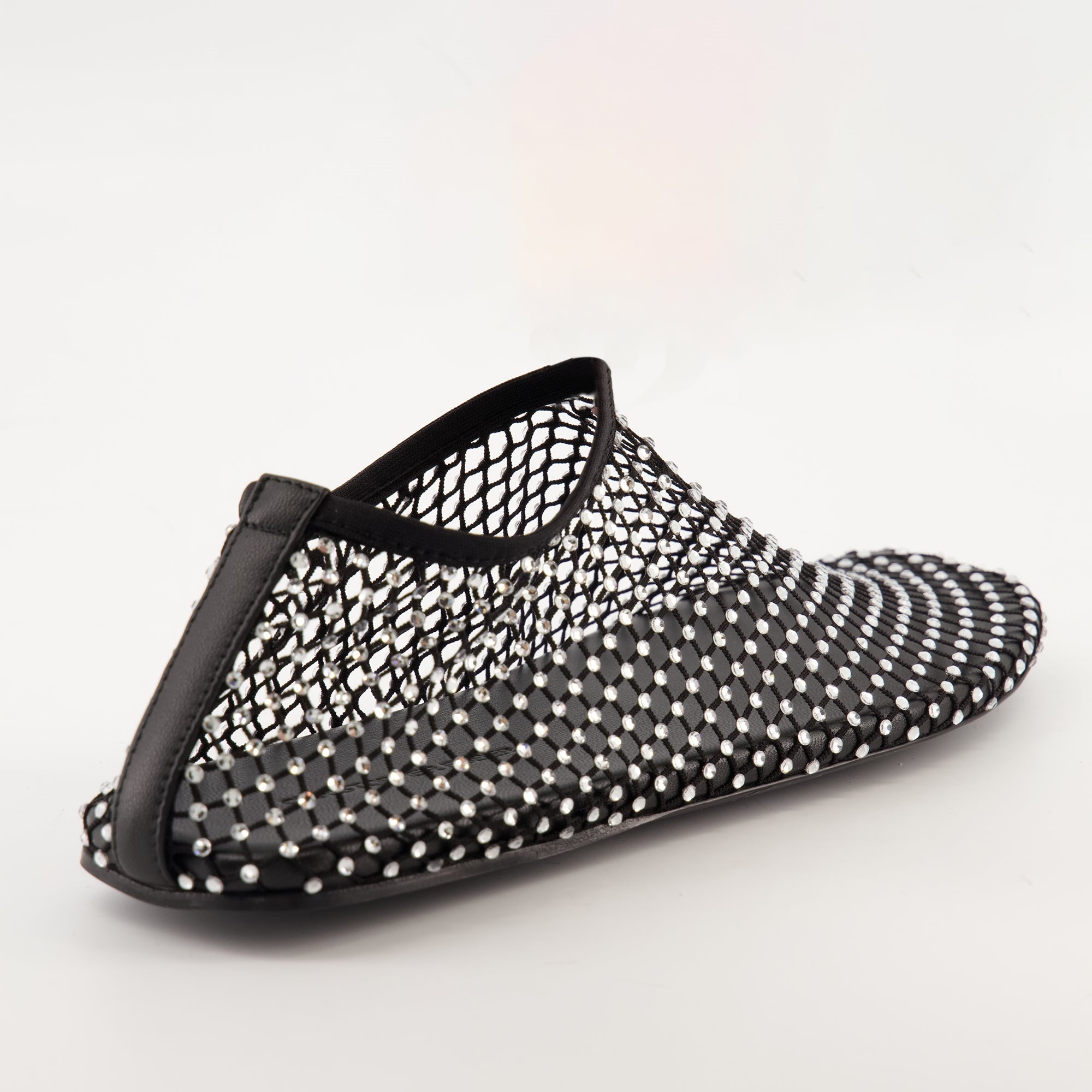 Christopher Esber flats, Minette Flat, elegant footwear, hand-applied crystals, luxury flats