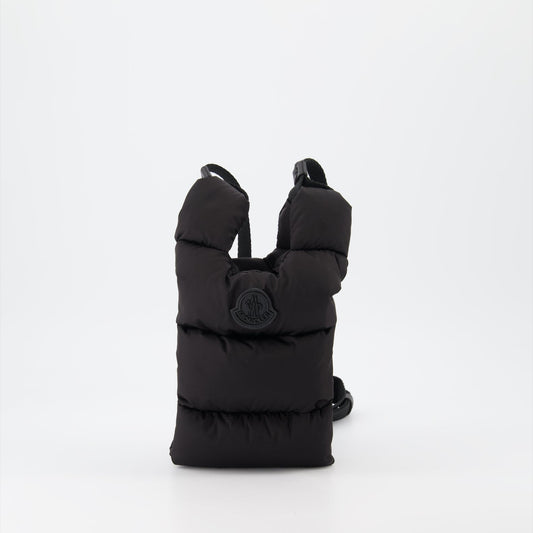 Quilted Crossbody Bag, Moncler Bag, Black Luxury Bag, Waterproof Nylon Bag, Adjustable Shoulder Bag