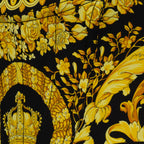 Barocco corset top, yellow corset, luxury silk top, Versace Autumn-Winter 2024, adjustable strap blouse