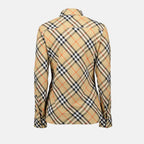 Image of Checkered Beige Shirt by Burberry for Women - Season Spring-Summer 2024 - Detail View 2