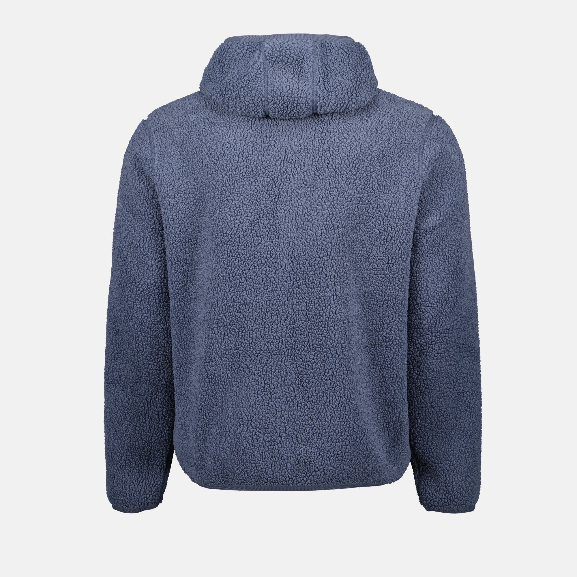 reversible jacket, sherpa jacket, blue outerwear, tricolor zip, autumn-winter fashion