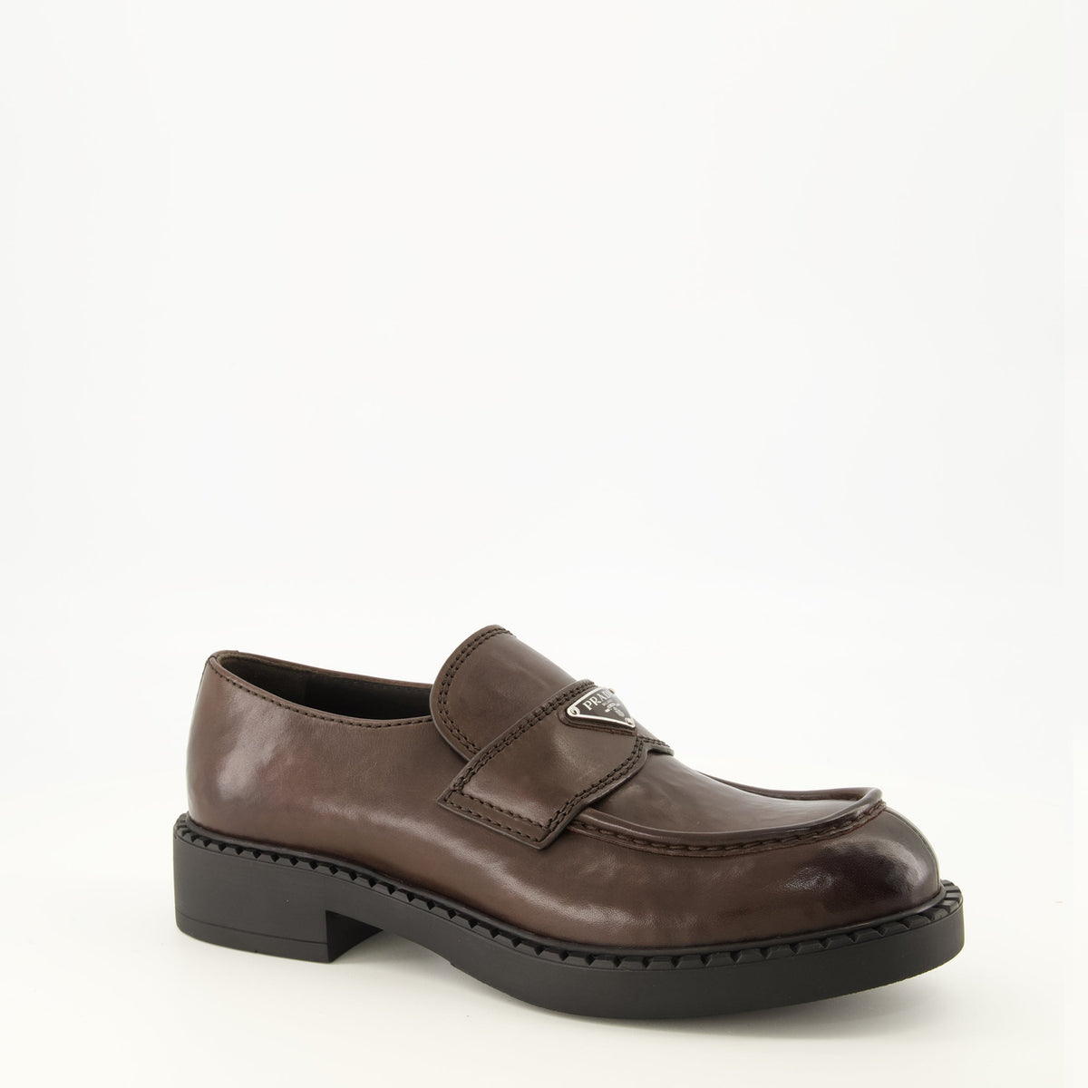 Mocassins en cuir marron
