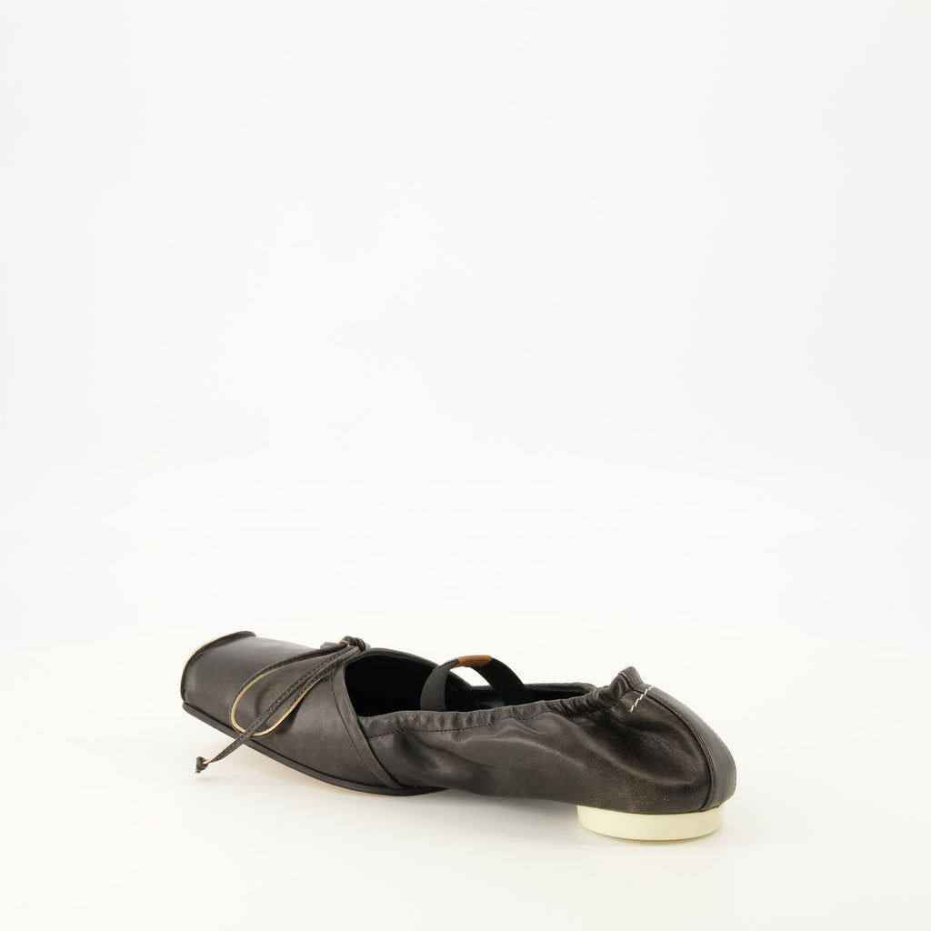 Ballerine in Pelle con Punta Quadrata