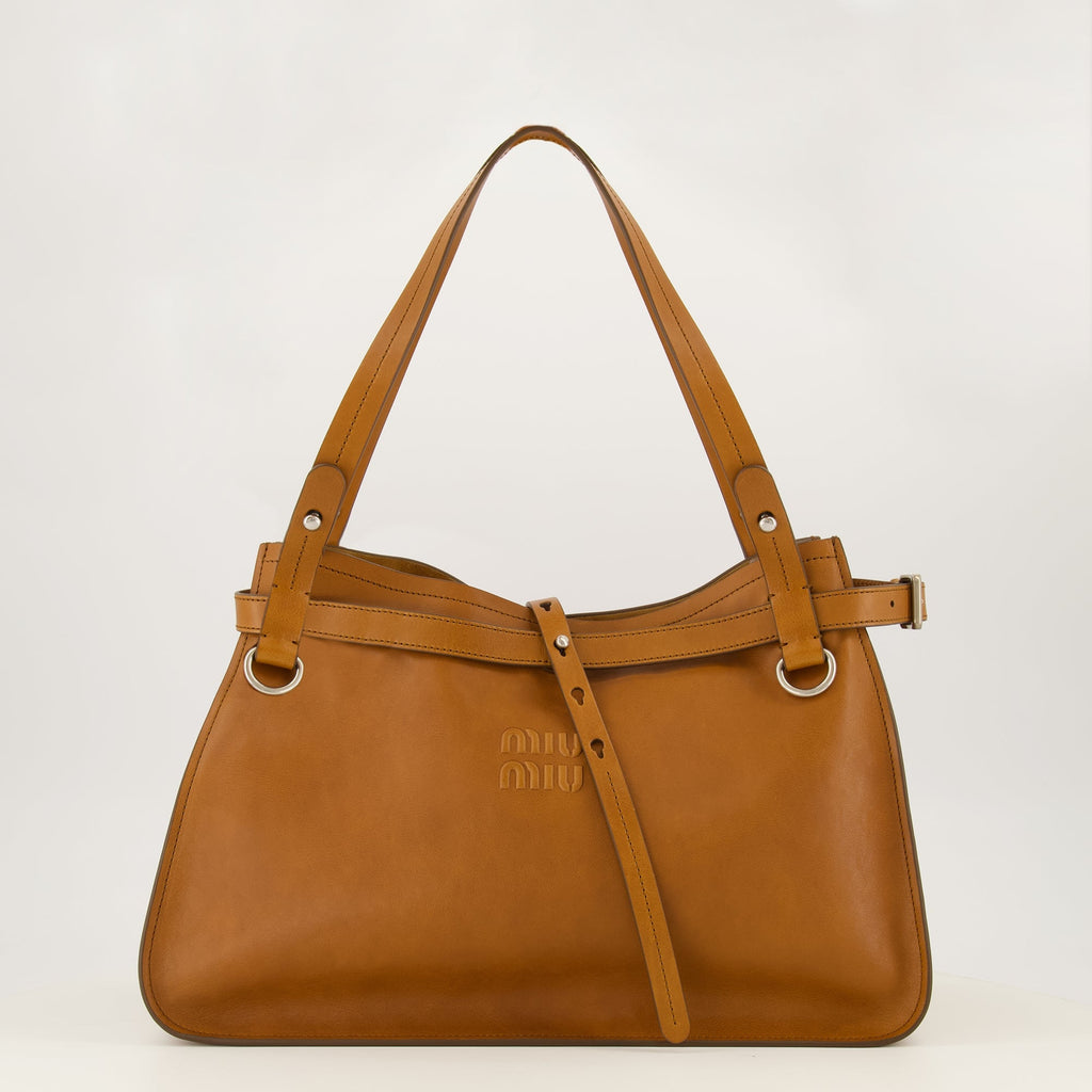 Bolso Tote de Cuero Marrón