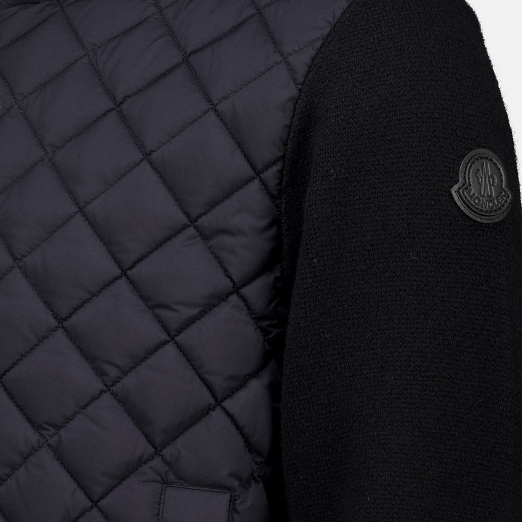 Cardigan con zip in lana e cashmere