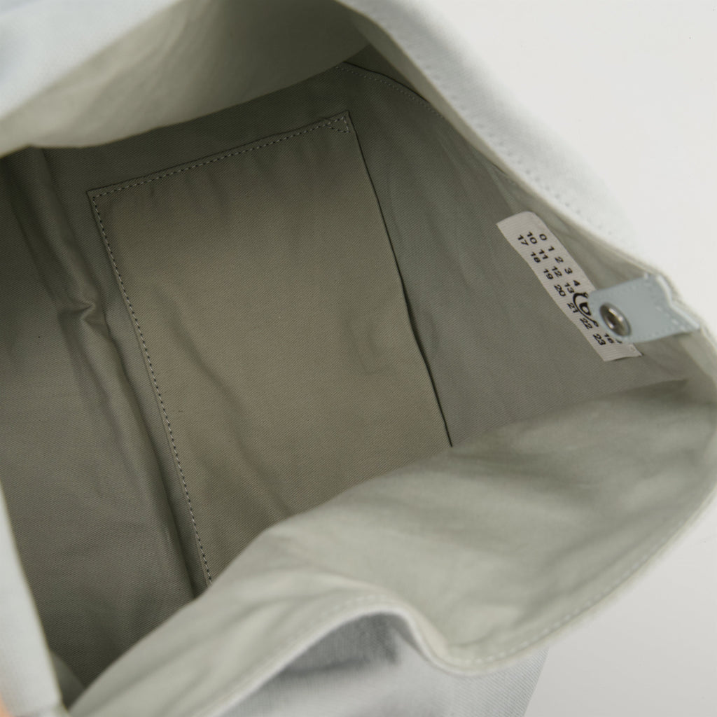 origami bag, cotton bag, grey blue bag, unisex accessory, versatile design