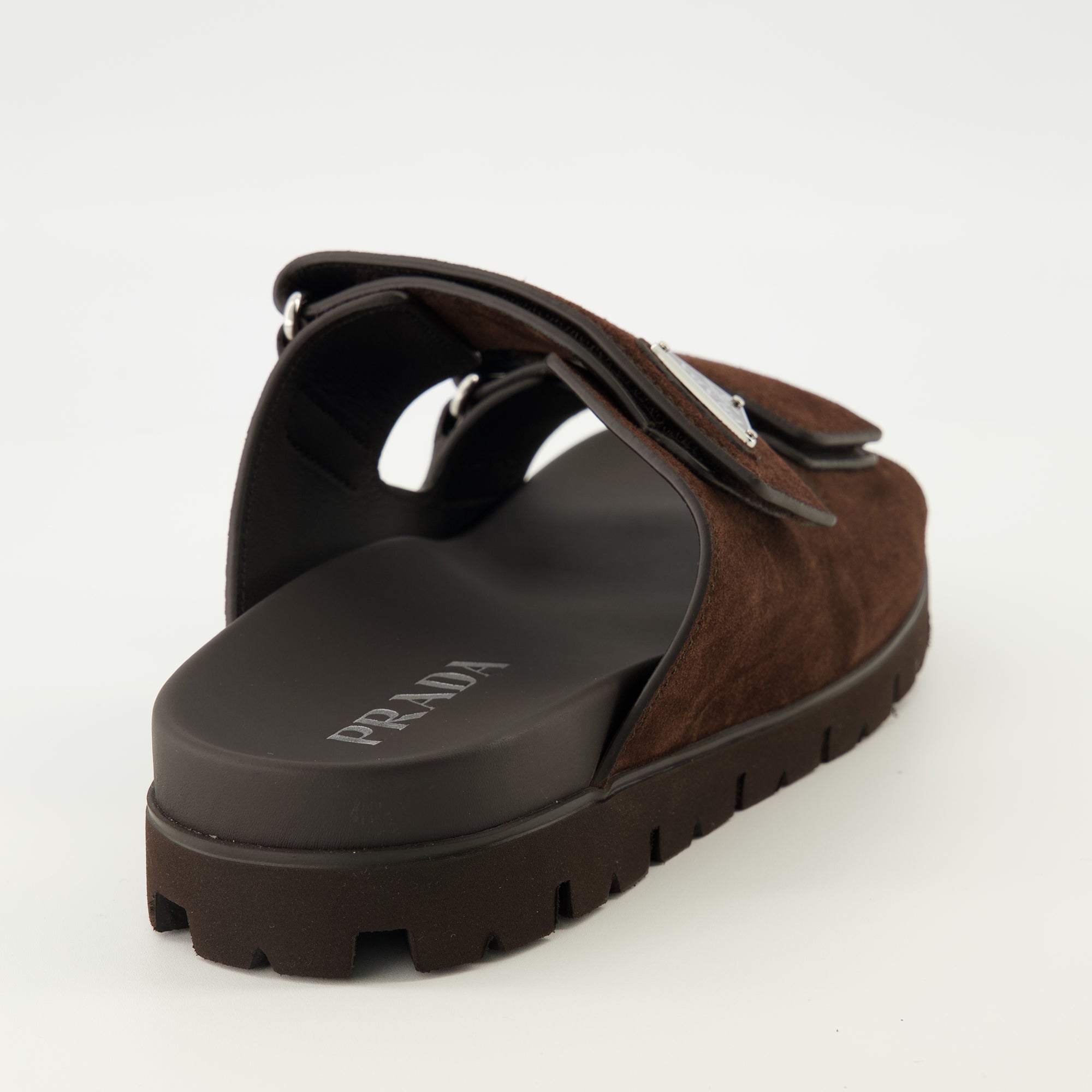 Prada Brown Suede Sandals