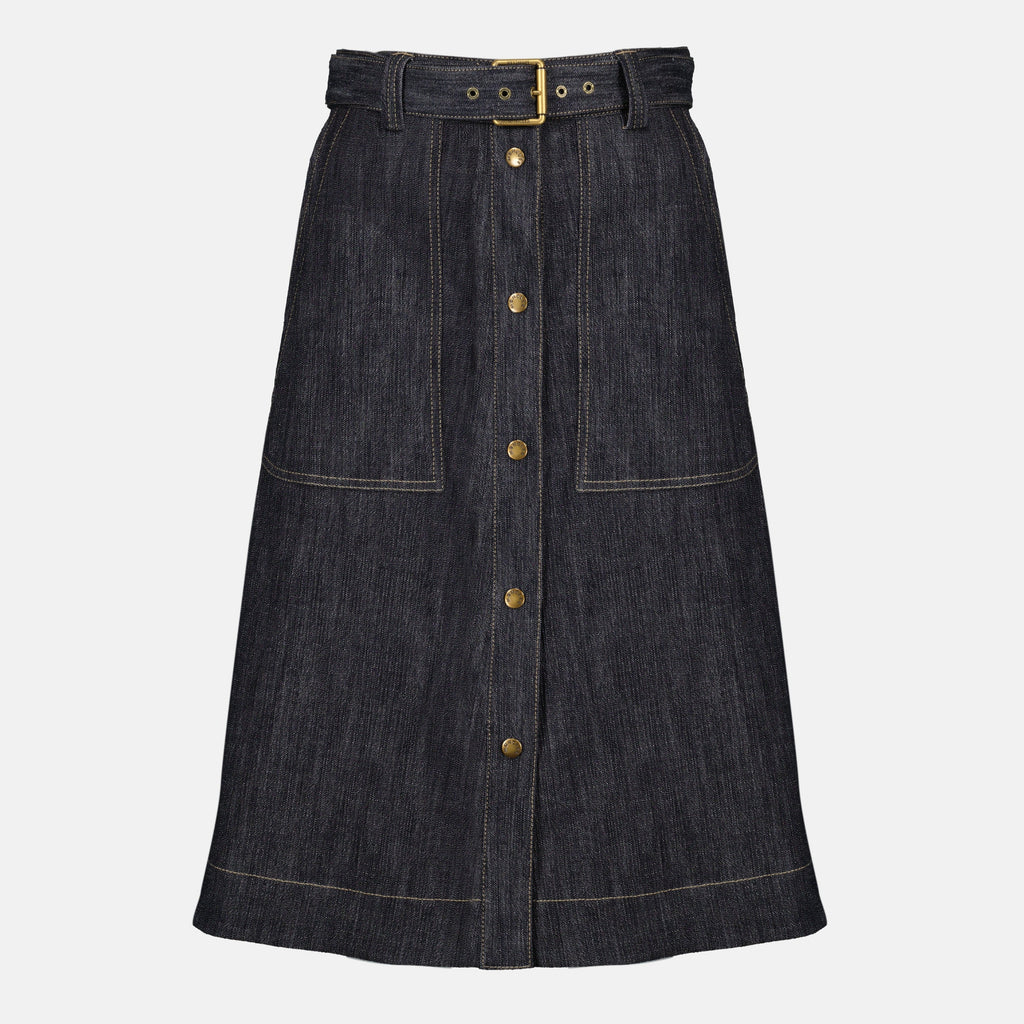 Falda Midi de Denim