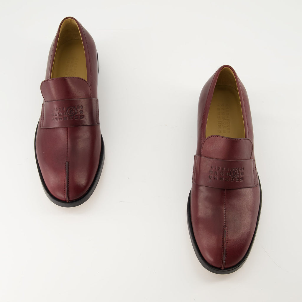 Moccasins, Mm6, Bordeaux shoes, Smooth calf leather, Elegant footwear