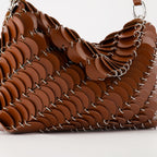 brown leather bag, Paco bag, luxury accessory, chic handbag, designer bag