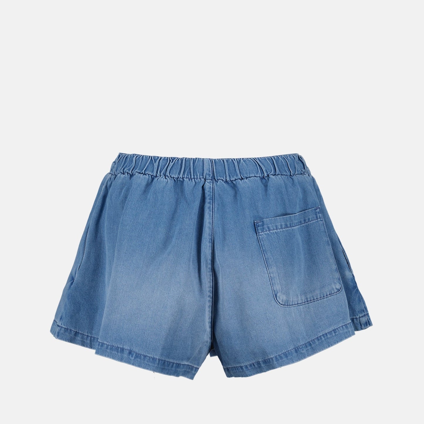 Versace denim shorts, blue denim shorts, luxury women's shorts, designer denim shorts, high-end fashion