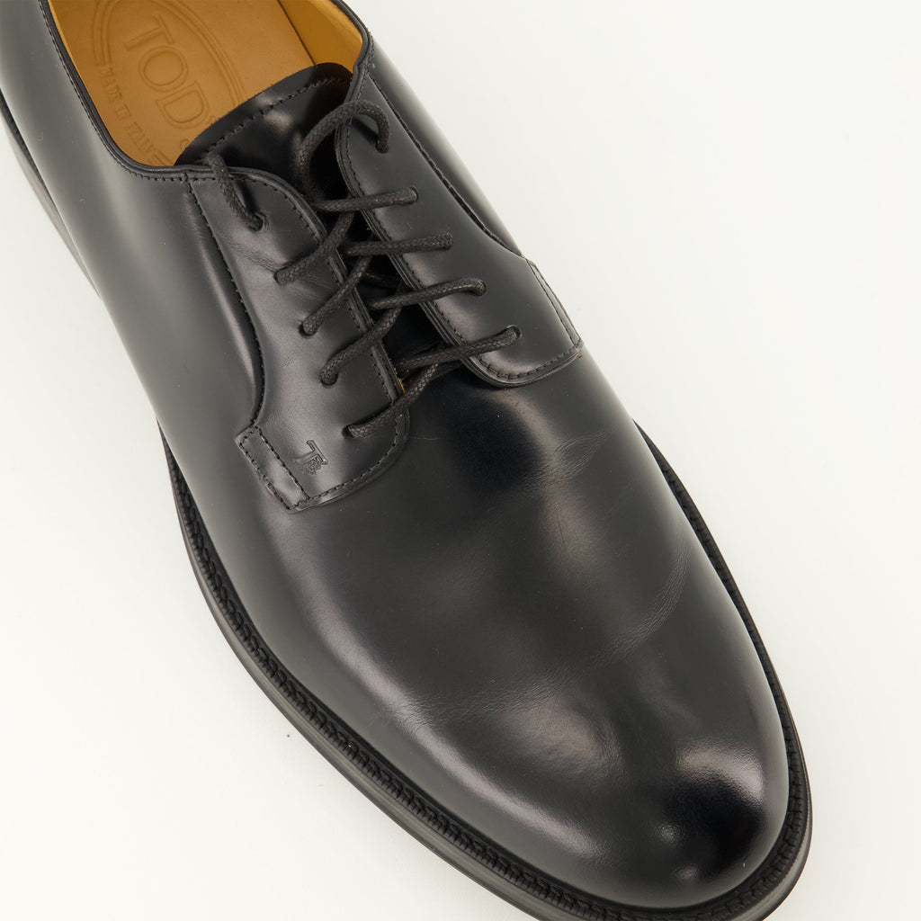 Black Leather Derby Shoes