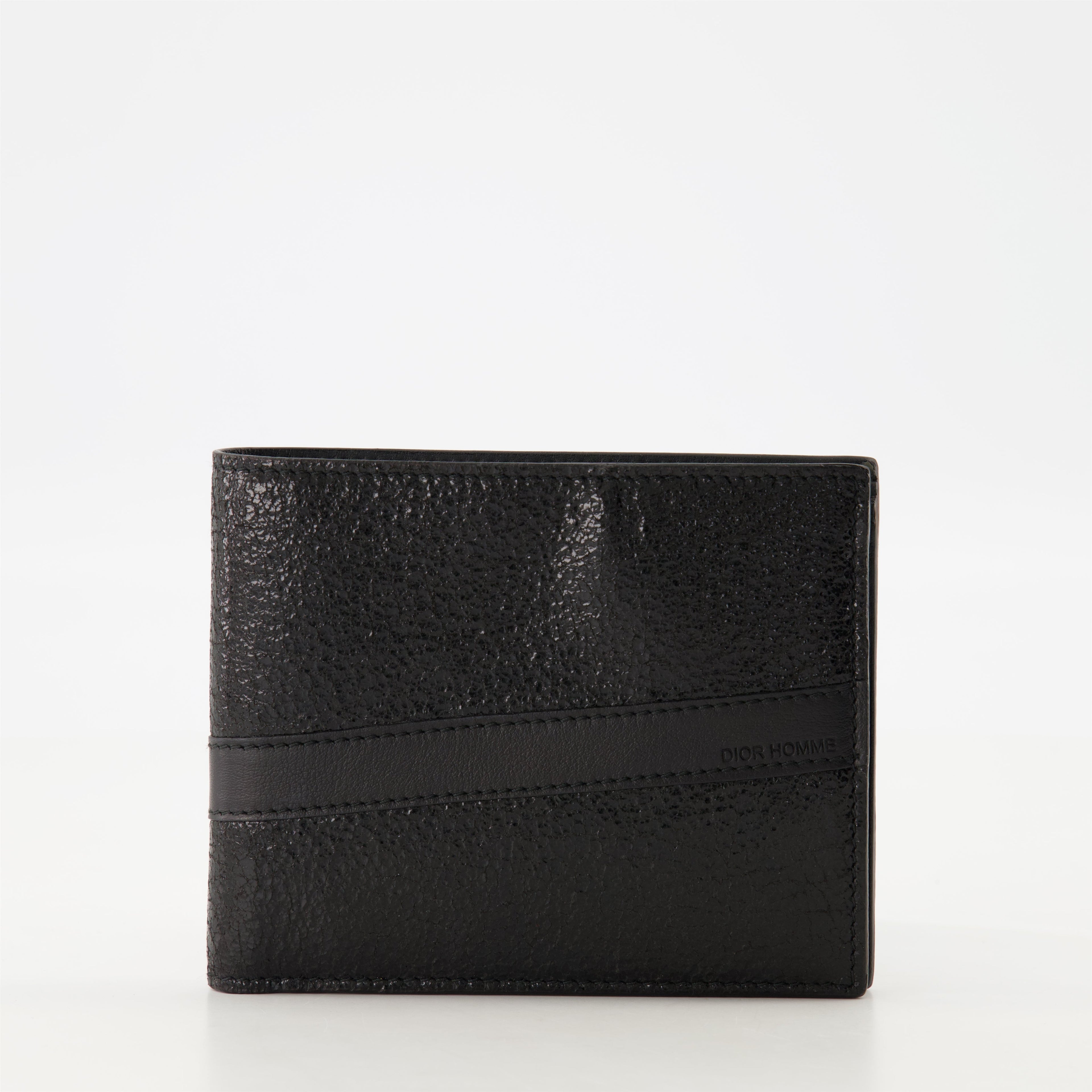 black wallet, textured leather wallet, designer wallet, men's accessories, sophisticated wallet