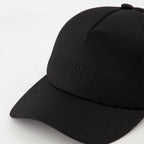 Imagen de gorra de algodón negro bordada de Saint Laurent para hombres - Temporada Primavera-Verano 2025 - Vista detalle 2