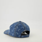 Image of Moon Denim Cap by Marine Serre for Unisex - Season Autumn-Winter 2025 - Detail View 1
