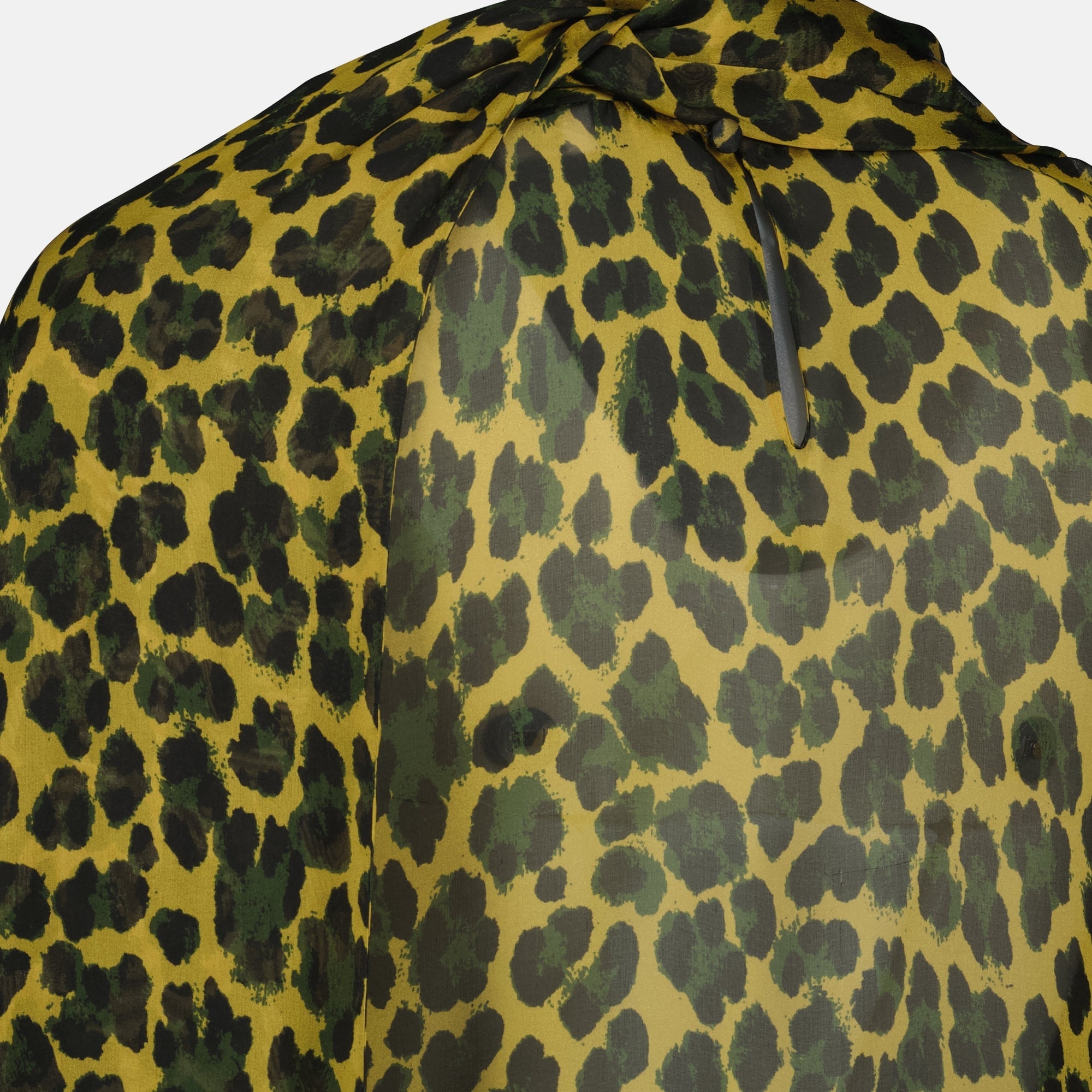 leopard print blouse, silk blouse, Saint Laurent blouse, Autumn-Winter collection, luxury fashion