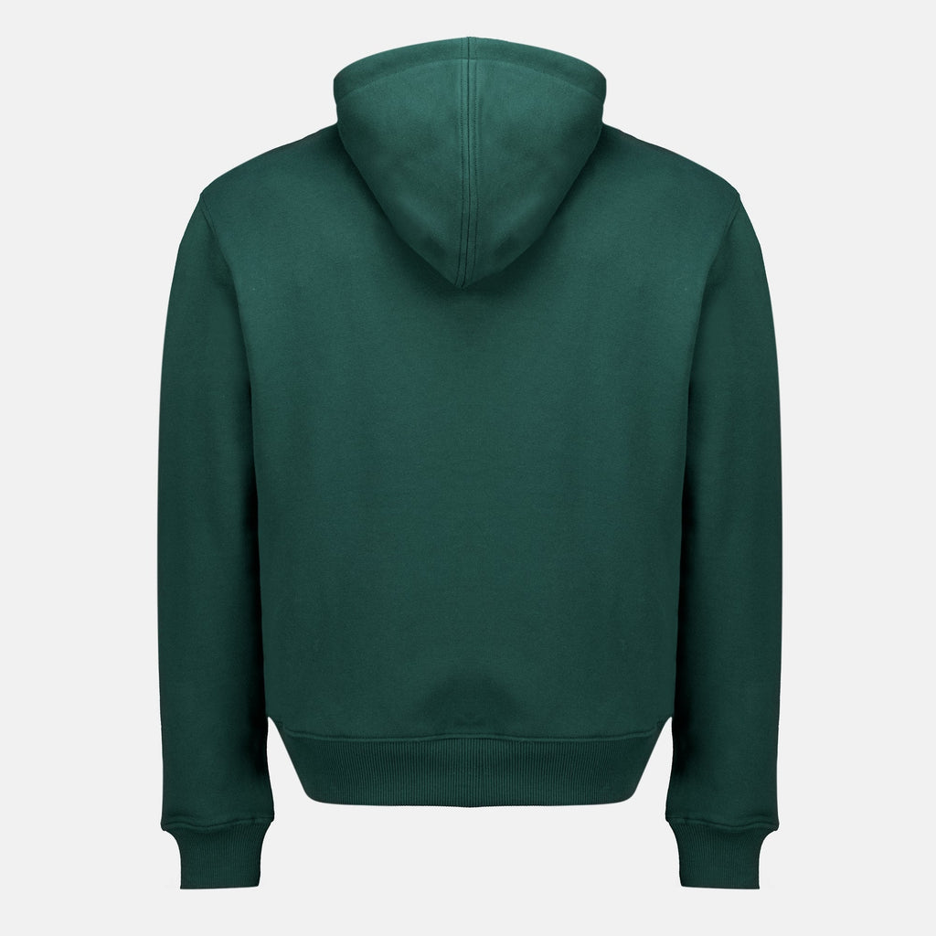 Felpa in cotone con cappuccio e zip