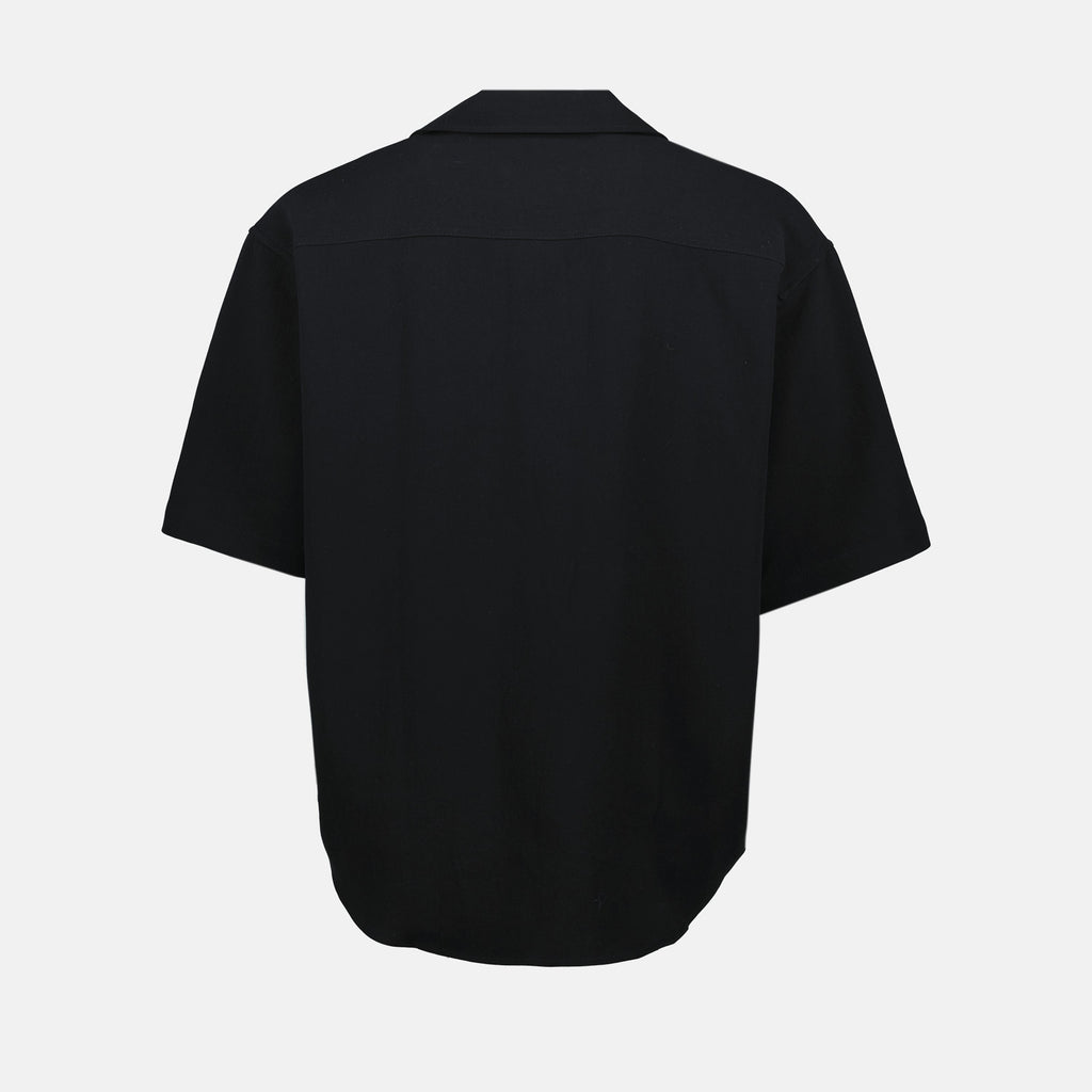 oversized shirt, Ami Paris shirt, black shirt, contemporary fashion, cotton shirt