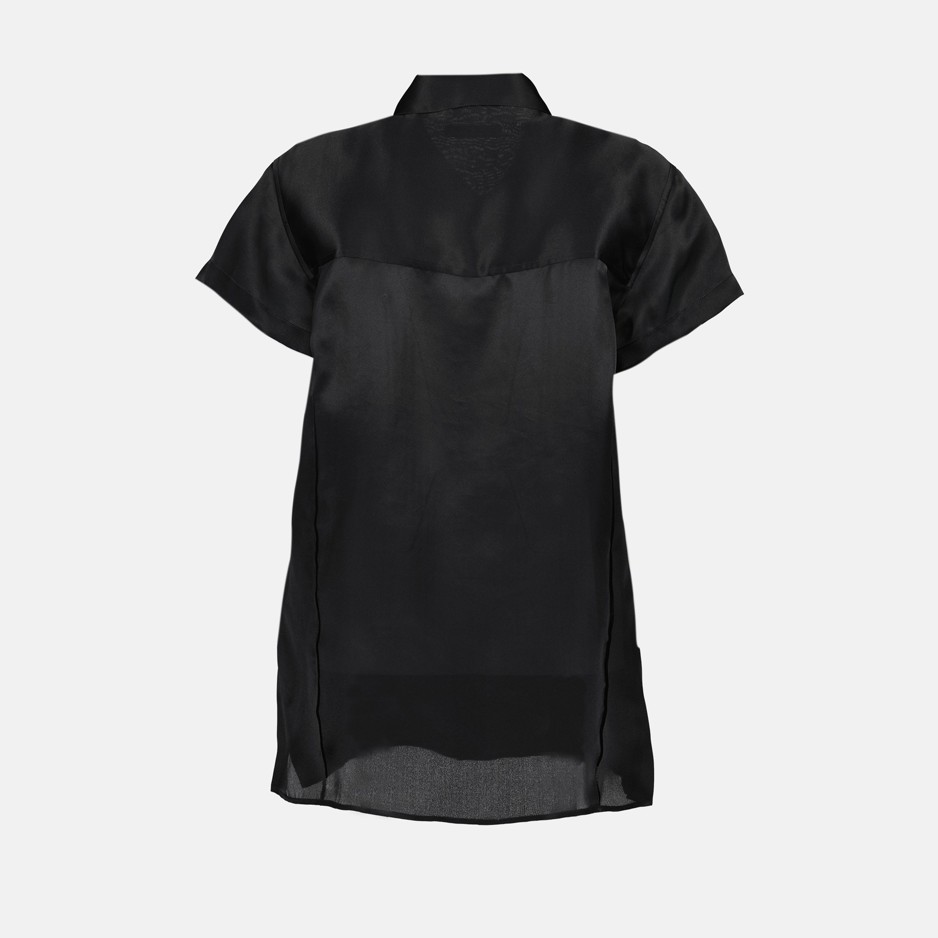 Keefe shirt, Khaite black shirt, silk shirt, women's fashion, Spring-Summer 2025 collection