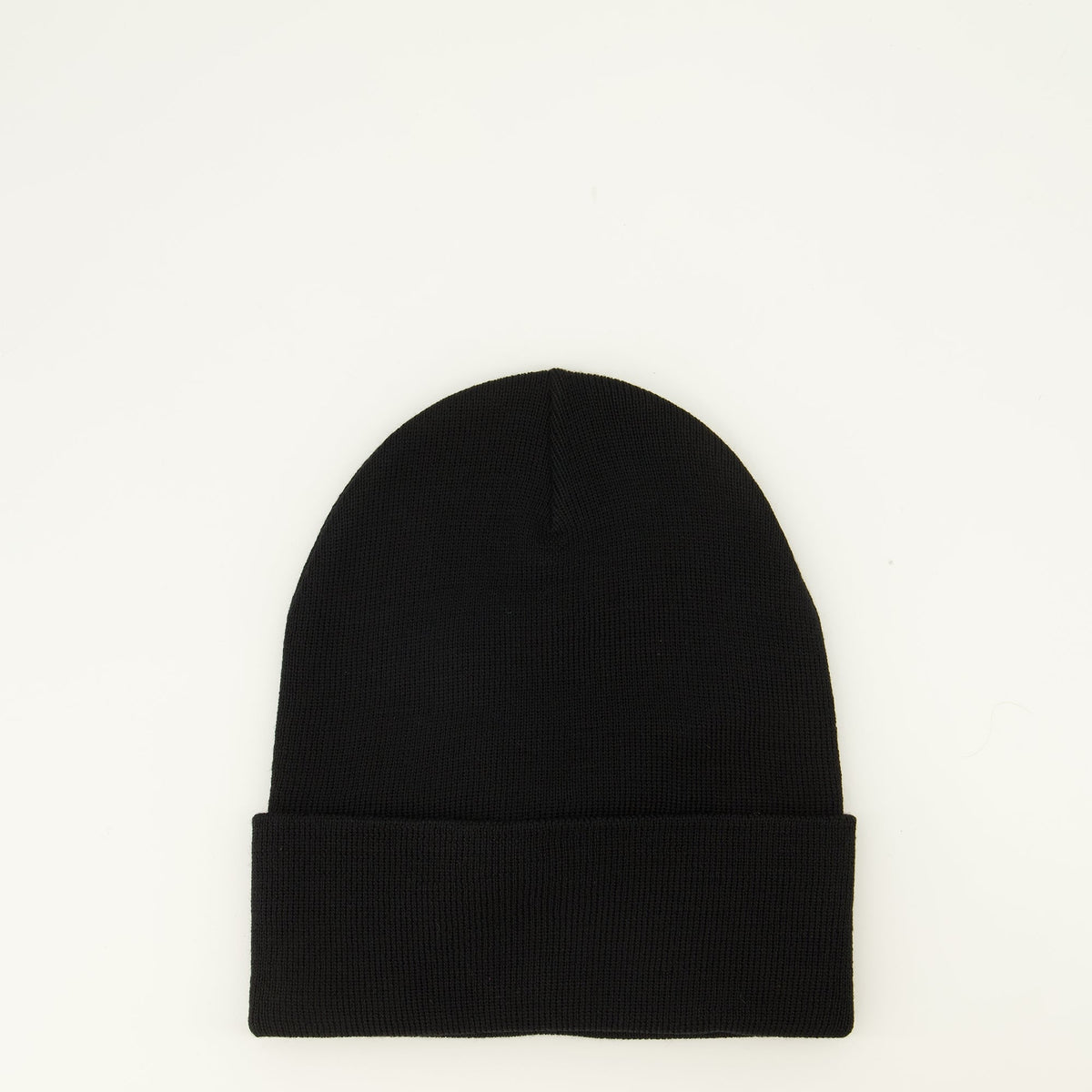 Schwarze Wollstrickmütze