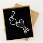 keychain, Ami de Coeur, black keychain, unisex accessory, metal keychain