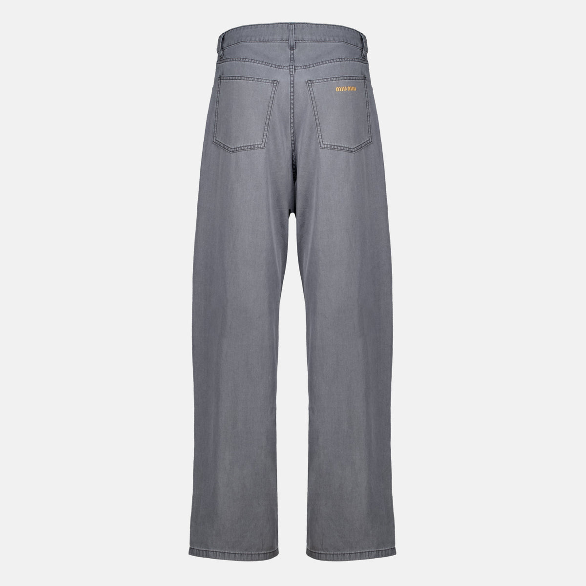 Jeans en Denim Chambray Gris