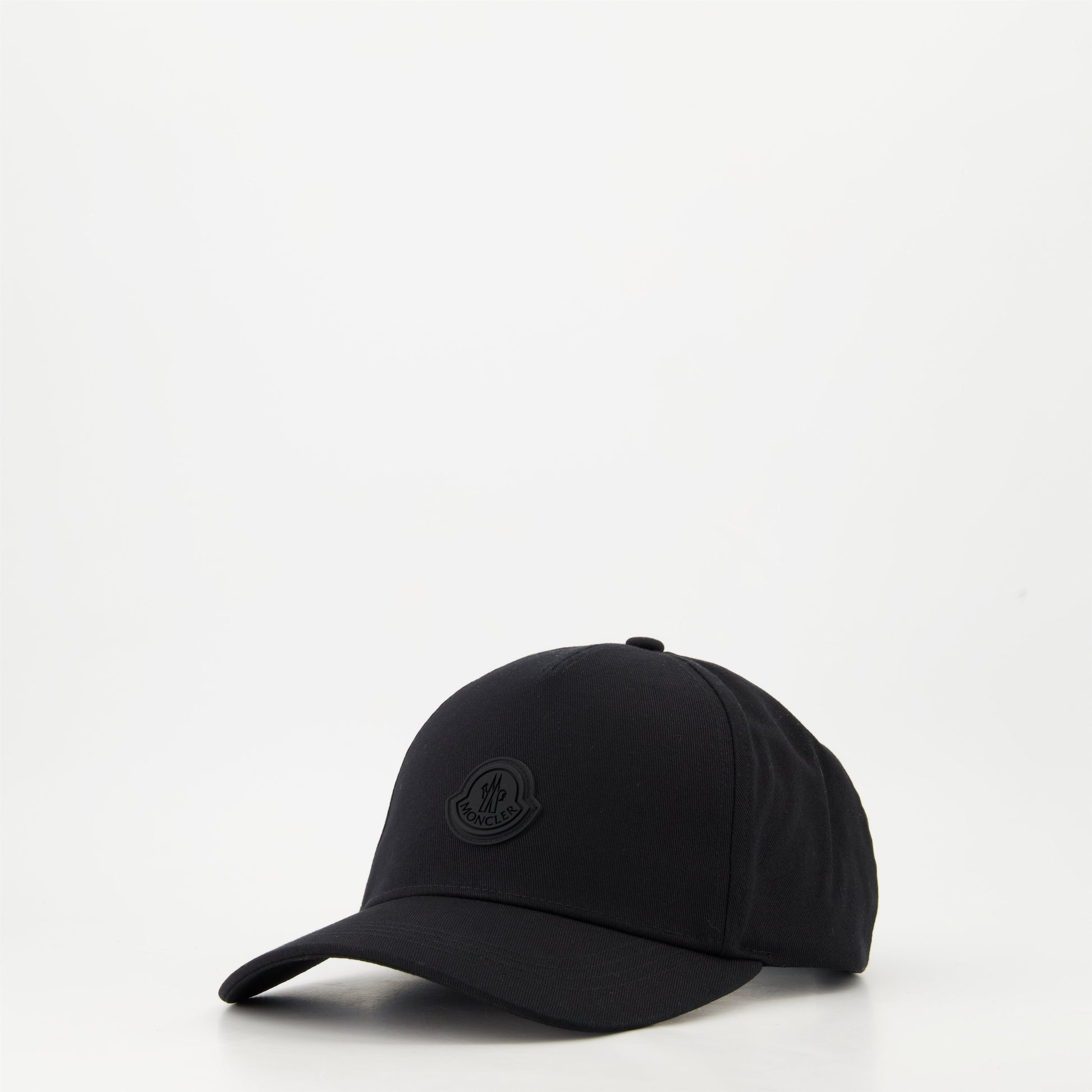 Black logo cap, Moncler, luxury cap, cotton cap, Autumn-Winter 2024