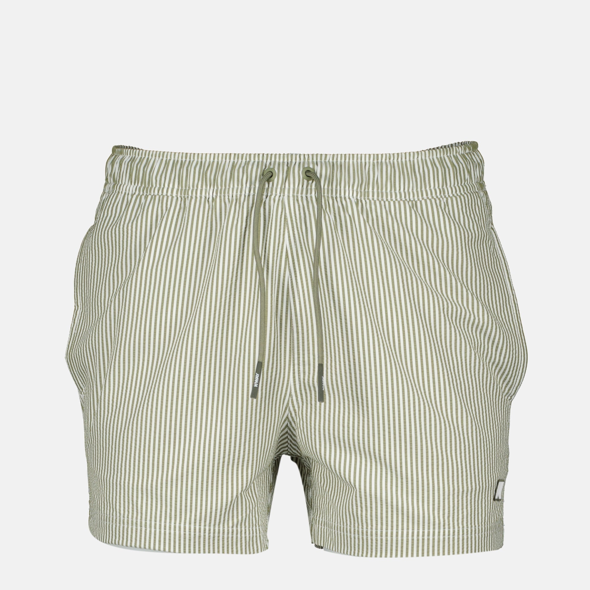 striped swimwear, K-Way swimwear, summer collection, men's swim shorts, beachwear