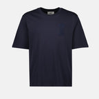 navy T-shirt, organic cotton t-shirt, AMI Paris, Ami de coeur, casual wear