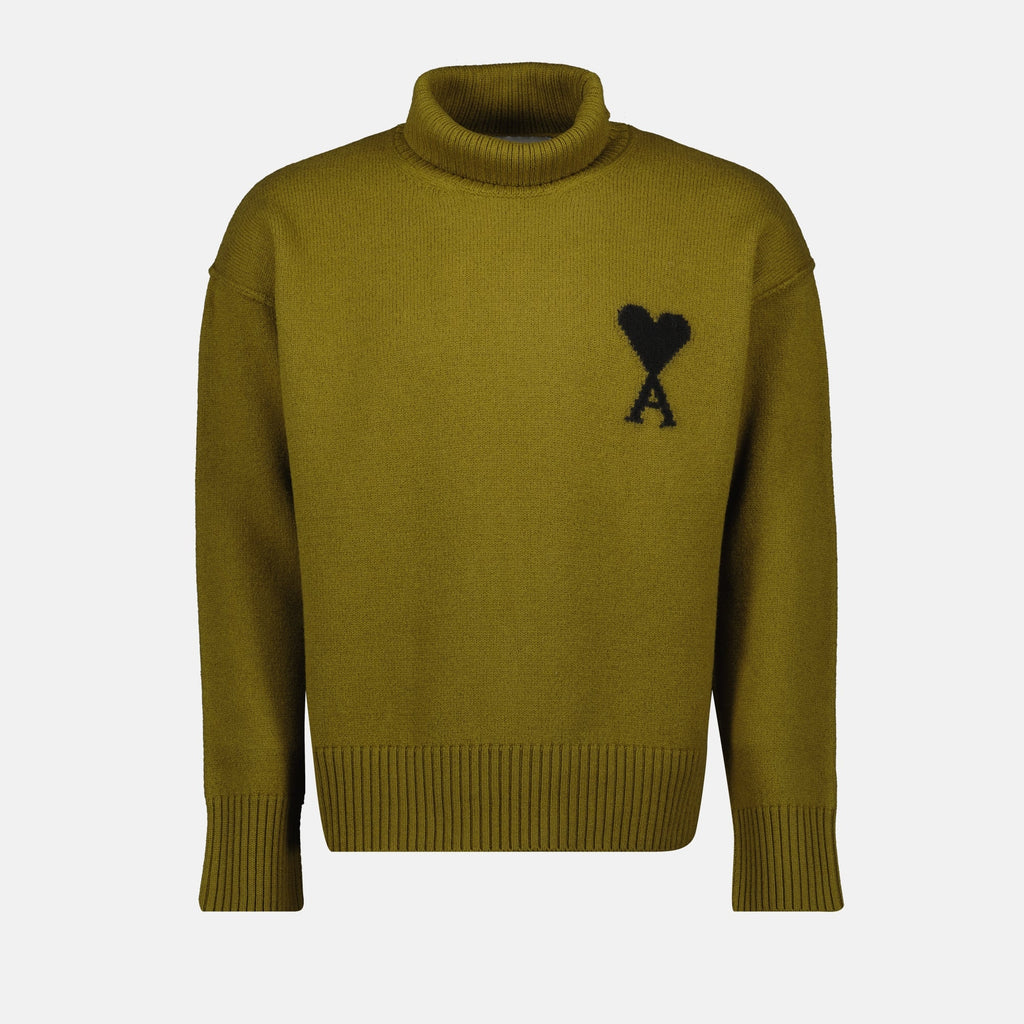 Knit Sweater, Ami Paris, Wool Sweater, Autumn-Winter Fashion, Unisex Sweater