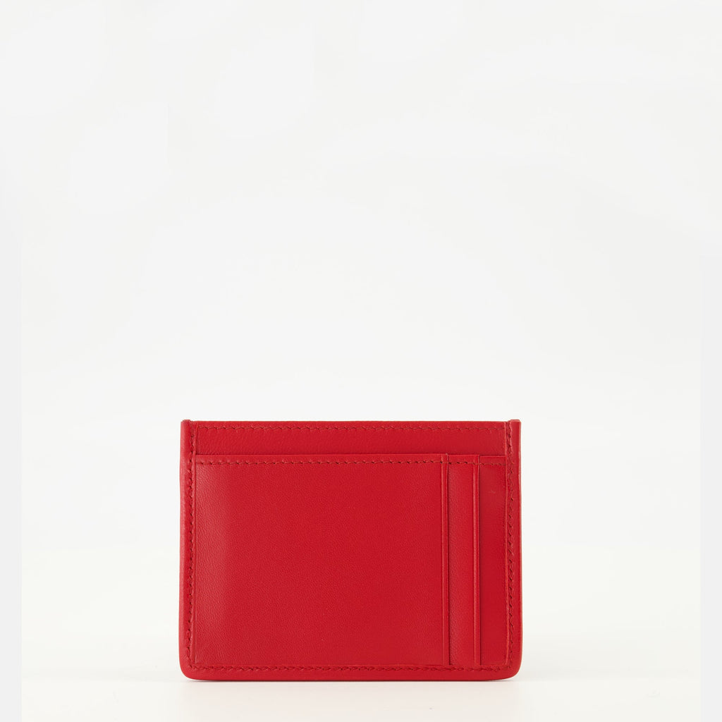 quilted leather card holder, Miu Miu accessories, red leather wallet, spring summer 2026, luxury leather goods